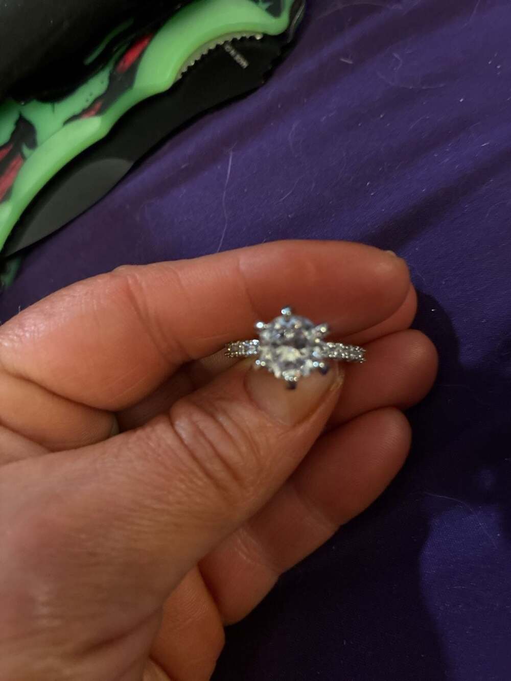 6Ct Diamond Eternity Engagement Ring White Gold Lab Grown,